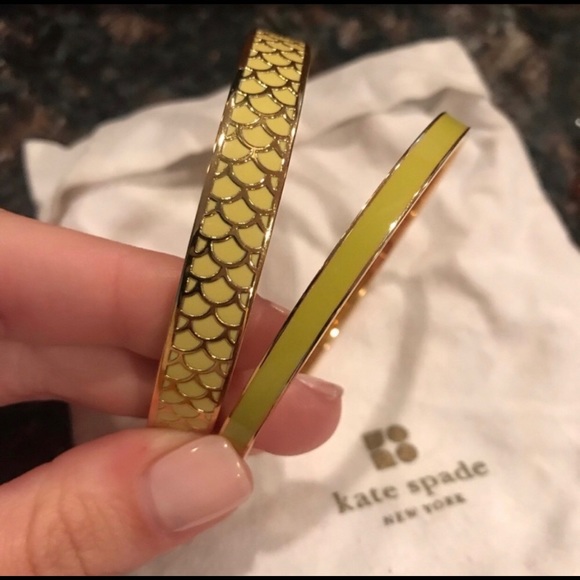 Solid yellow Kate Spade bangle (middle) - Picture 3 of 3